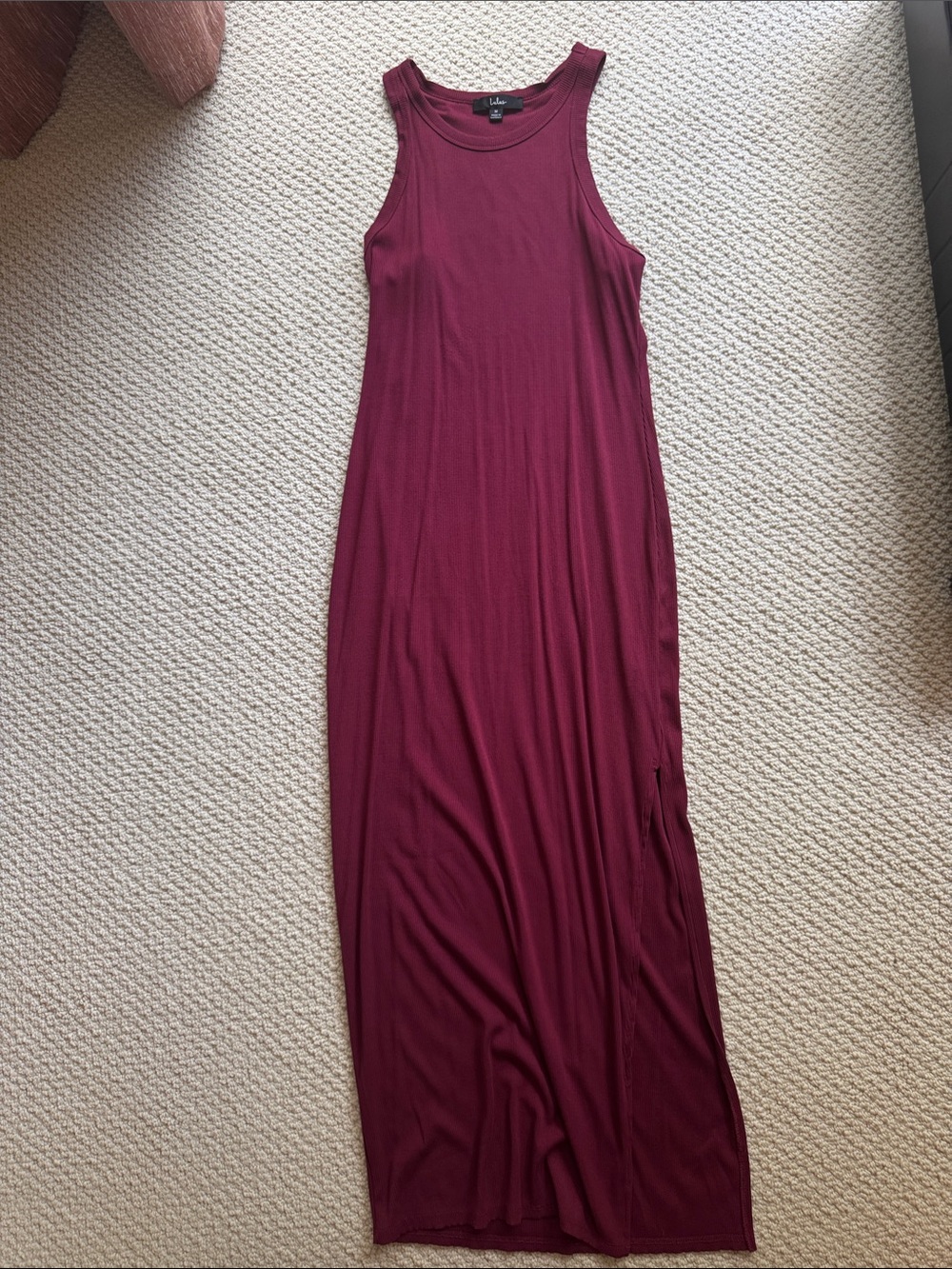 Lulu's Sleeveless Ribbed Maxi Dress